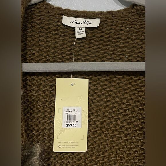 Miss Shop Brown Fur Womens Vest - Picture 4 of 5